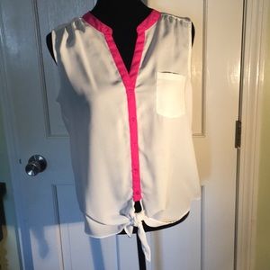 Pretty semi-sheer eci sleeveless blouse